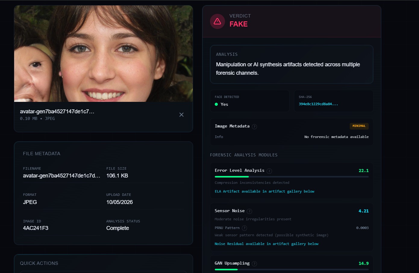 FortifyAI dashboard