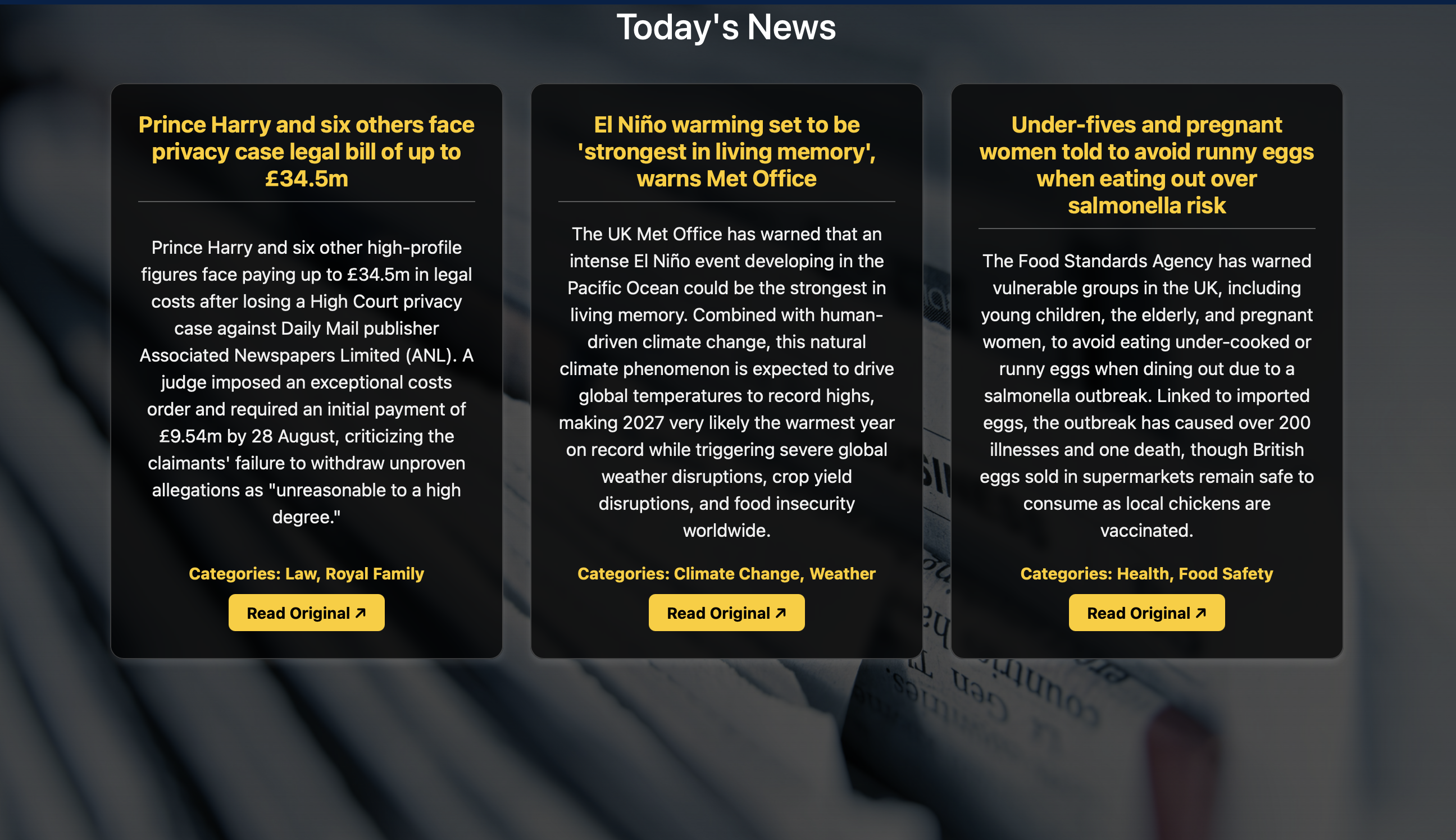 InsightHub dashboard